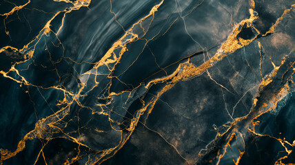 Intricate Marble Patterns with Gold Veining - obrazy, fototapety, plakaty