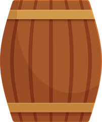 Wood barrel honey icon cartoon vector. Apiculture food. Happy person