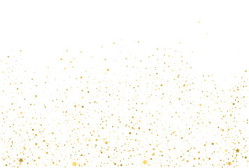 Fototapeta na wymiar Golden stars, falling gold abstract party decoration