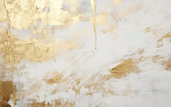 White and gold texture of paint