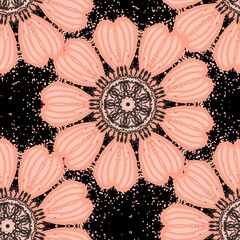 seamless abstract pattern background fabric fashion design print digital illustration art texture textile wallpaper apparel image with graphic repeat floral elements