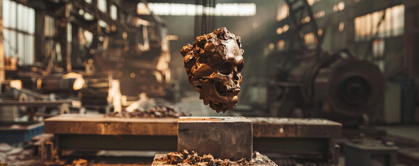 Bronze casting in a modern foundry the beauty of chemical transformations