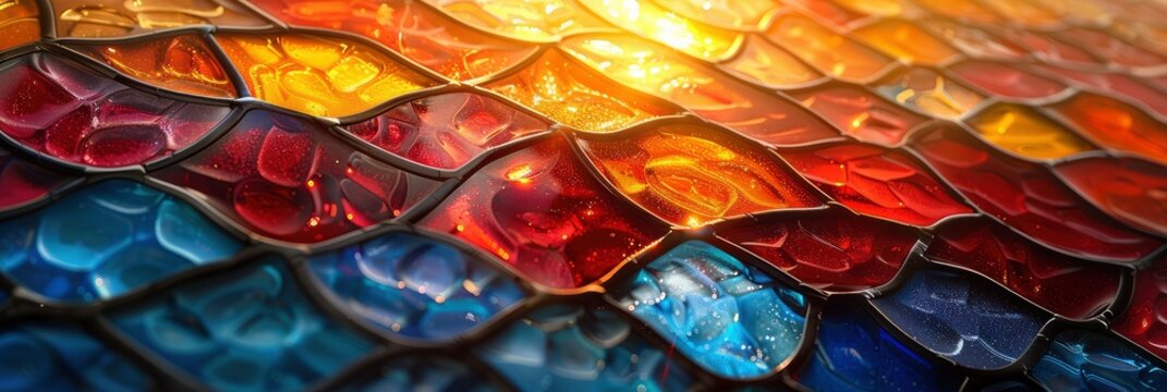 Bright, vibrant, stained glass window texture, Background Image, Background For Banner