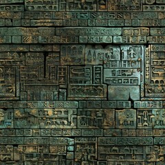 a wall of ancient egyptian hieroglyphs
