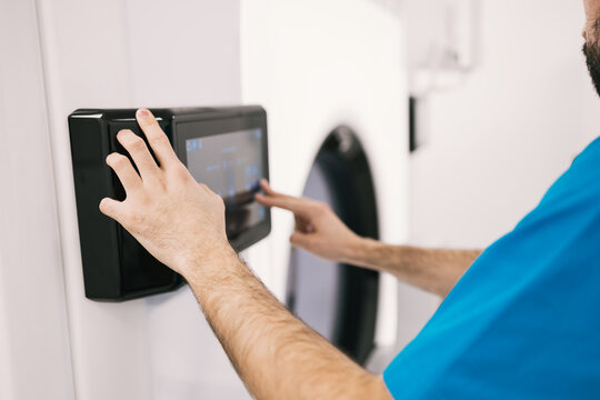 Anonymous healthcare worker using digital biometric scanner