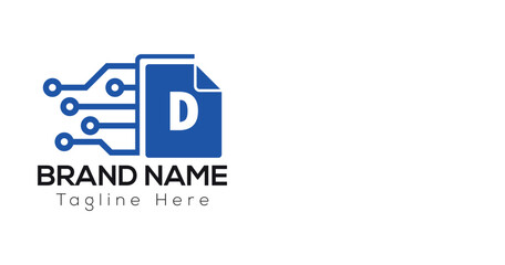 Abstract D letter modern initial lettermarks logo design	