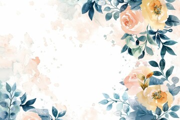 The perfect set of watercolor floral bouquet illustrations for wedding stationary, greetings, wallpapers, fashion, and backgrounds. A color palette of blush pink, green, yellow, and white.