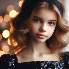 Fototapeta premium portrait of a girl. Generated ai. 