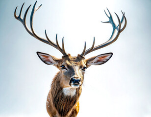 Majestic Deer Portrait: Wildlife in Serene Beauty