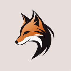 Fox silhouette logo simple unique flat (2)