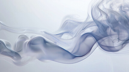 dynamic swirl of smoke against a bright white background embodying the fluidity of air and the elegance of movement in a still image