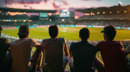 excited audience celebrating and screaming while watching cricket match at stadium