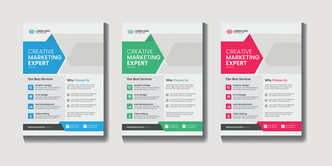 Modern flyer design book cover design print design template