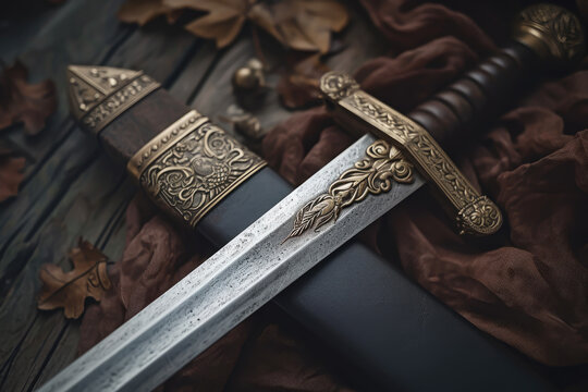 vicensanh Close-up of a Spartan xiphos sword and its scabbard. Close-up of a Spartan xiphos sword and its scabbard.-22a4-4640-8cbf-737bc1213918-standard-scale-4 00x