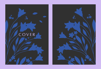 Background for the cover with spring flowers in vector.