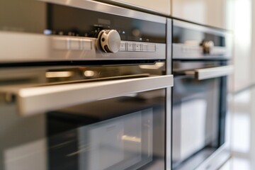 closeup of highend kitchen appliances in a penthouse - obrazy, fototapety, plakaty