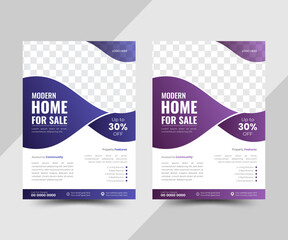 Modern creative business travel, medical, fitness, real estate printable vector flyer design template