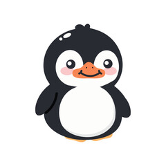 Cute little penguin funny cartoon