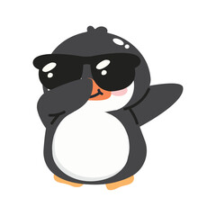 Cute little penguin dabbing  cartoon