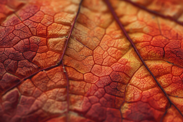 Fototapeta premium Realistic close-up of the delicate veins on a fallen