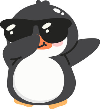 recommend clip art: Cute little penguin dabbing  cartoon