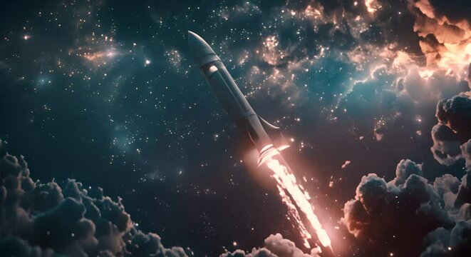 A rocket shoots out of the world to explore space Ideas for starting a new business