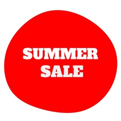 Summer sale label on white background