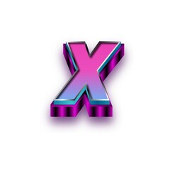 Obraz premium 3D X on white background