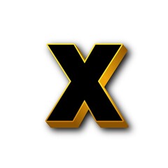 Obraz premium 3D X on white background