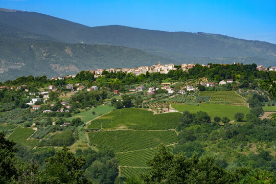 Country landscape near Orsogna and Bucchianico, Abruzzo, Italy