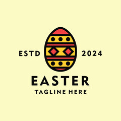 Egg Easter Logo Vector, Event Icon Symbol, Shape Creative Vintage Graphic Design