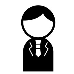 スーツを着た男性のアイコン