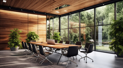 Fototapeta premium Modern meeting conference room