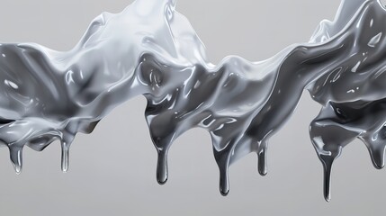 Dripping Liquid Smoke Frozen in an Abstract Futuristic Formation

