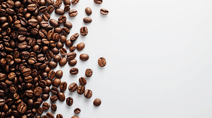 coffee beans on white background