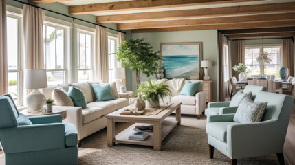 A beautiful living room and family room