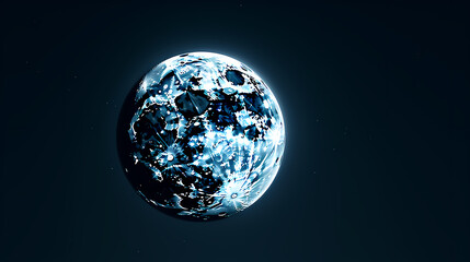 Detailed lunar surface, astronomy background