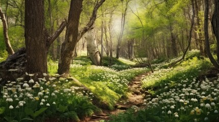 Obraz premium flowers that grow on the forest floor