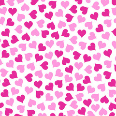 Fototapeta na wymiar Pink Heart Decorative Pattern Background Vector Illustration