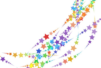 Rainbow pattern of stars