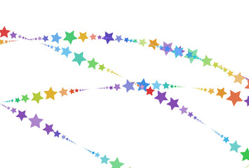 Rainbow pattern of stars