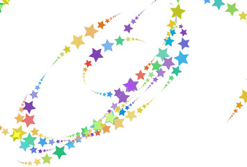 Rainbow pattern of stars