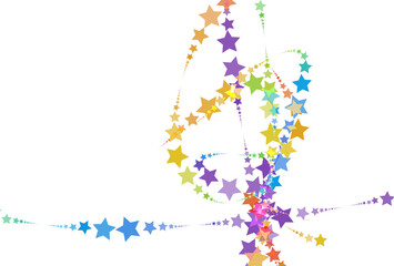 Rainbow pattern of stars