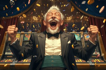 man plays in a casino