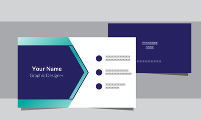 creative business card template perfect for company with gradient color