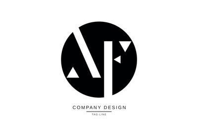 AF, FA Abstract Letters Logo Monogram