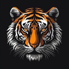 Vector Logo of Tiger, Illustration