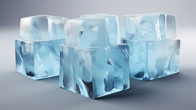 Close-up view of ice cubes in background