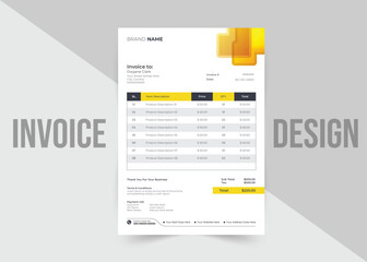 Creative invoice template design