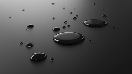 3d render of a minimalist depiction of raindrops on a smooth surface